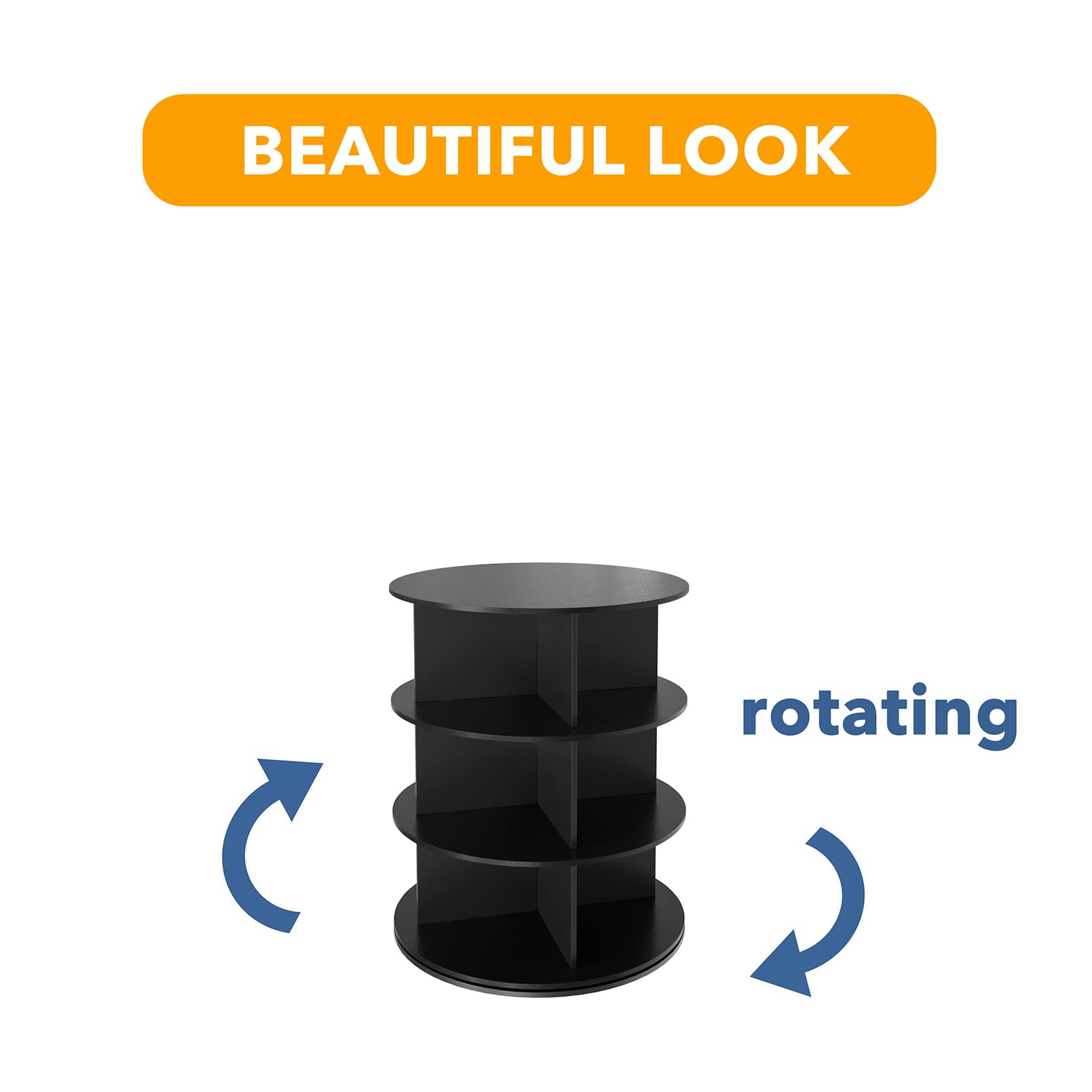 Seven Tier Rotating Shoe Rack Tower for Shoes and Handbags