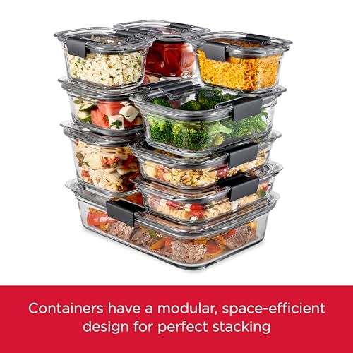 Nine Piece Leakproof Glass Food Storage Container Set in Assorted Sizes