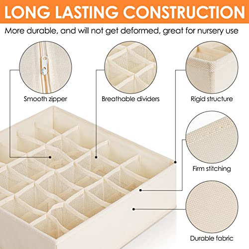Foldable Fabric Drawer Organizers for Underwear Socks Bras and Ties