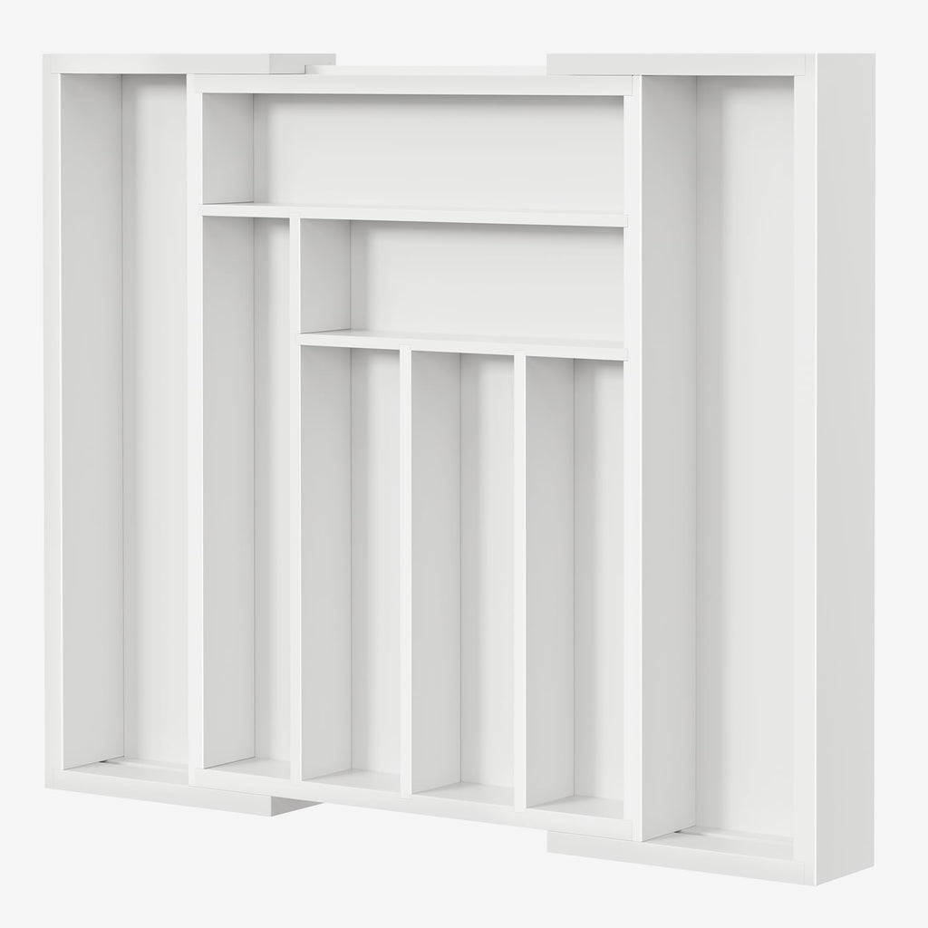 Expandable Bamboo Silverware and Cutlery Tray Organizer