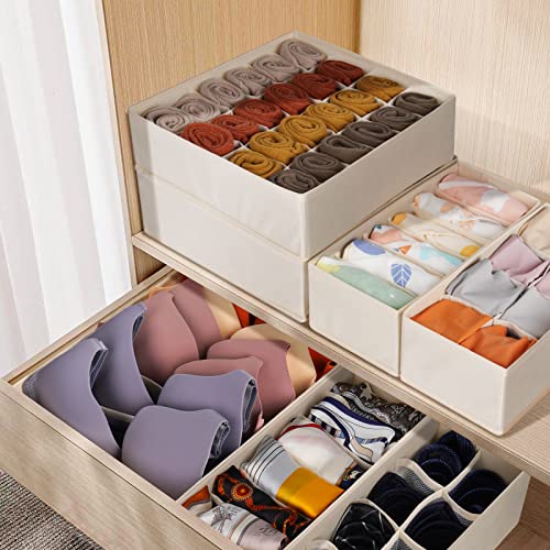 Foldable Fabric Drawer Organizers for Underwear Socks Bras and Ties