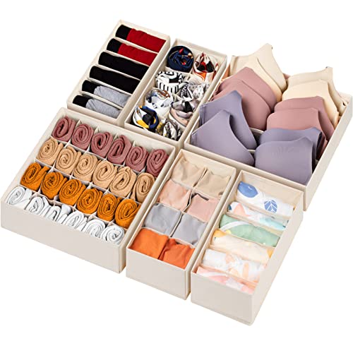 Foldable Fabric Drawer Organizers for Underwear Socks Bras and Ties