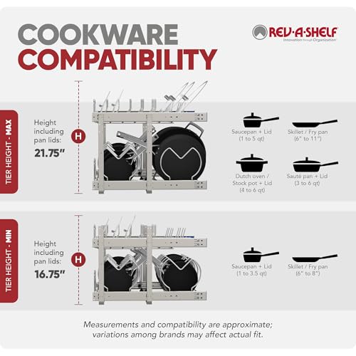 12 Inch Two Tier Cookware Organizer