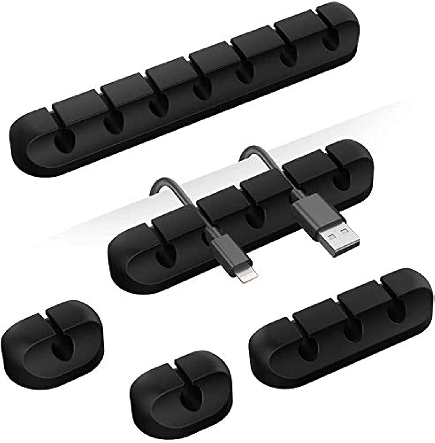 Adhesive Cable Clips for Cable Management and Cord Organization