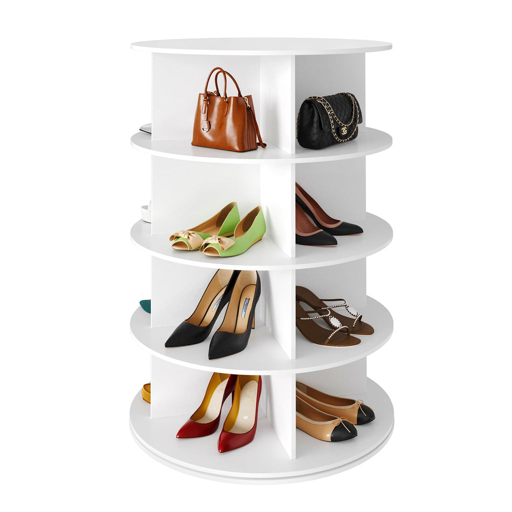 Seven Tier Rotating Shoe Rack Tower for Shoes and Handbags