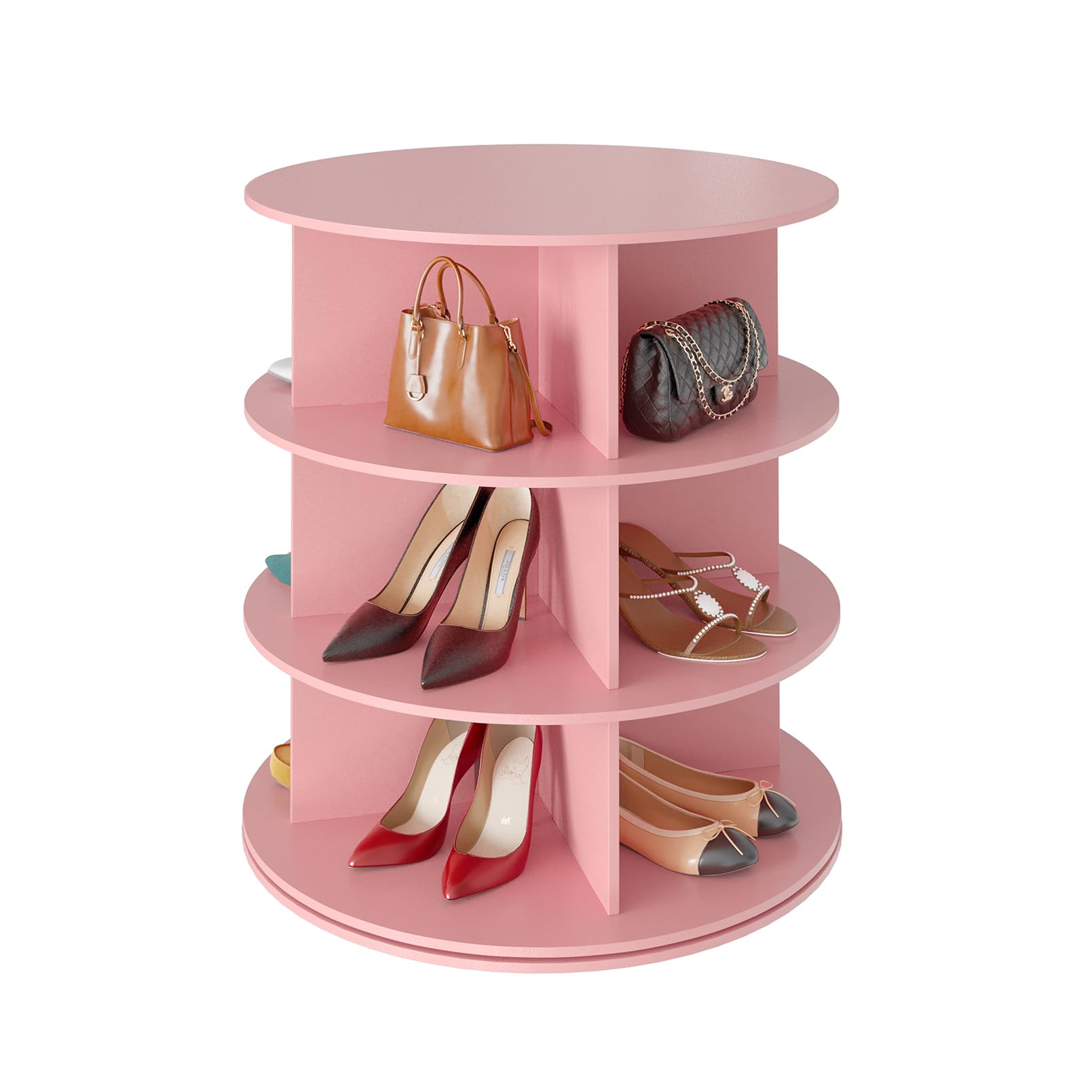 Seven Tier Rotating Shoe Rack Tower for Shoes and Handbags