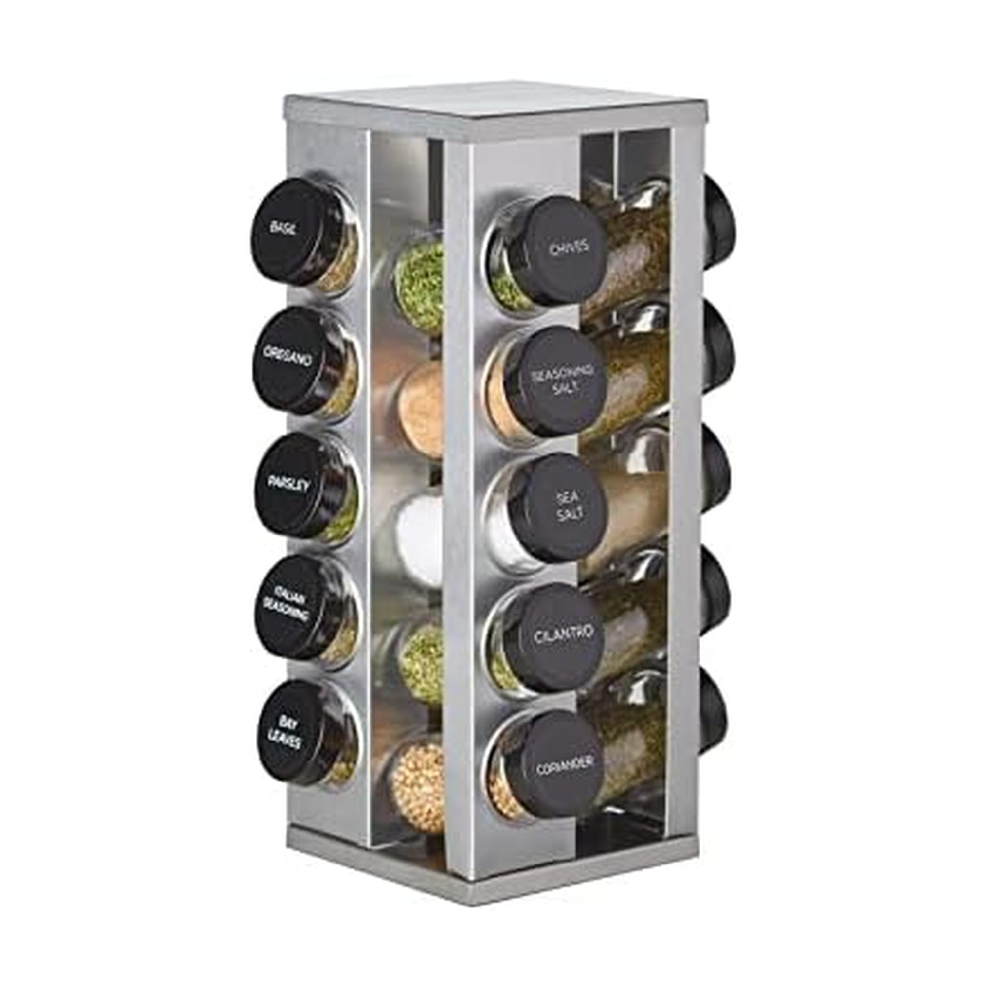 20 Jar Revolving Countertop Spice Rack Organizer
