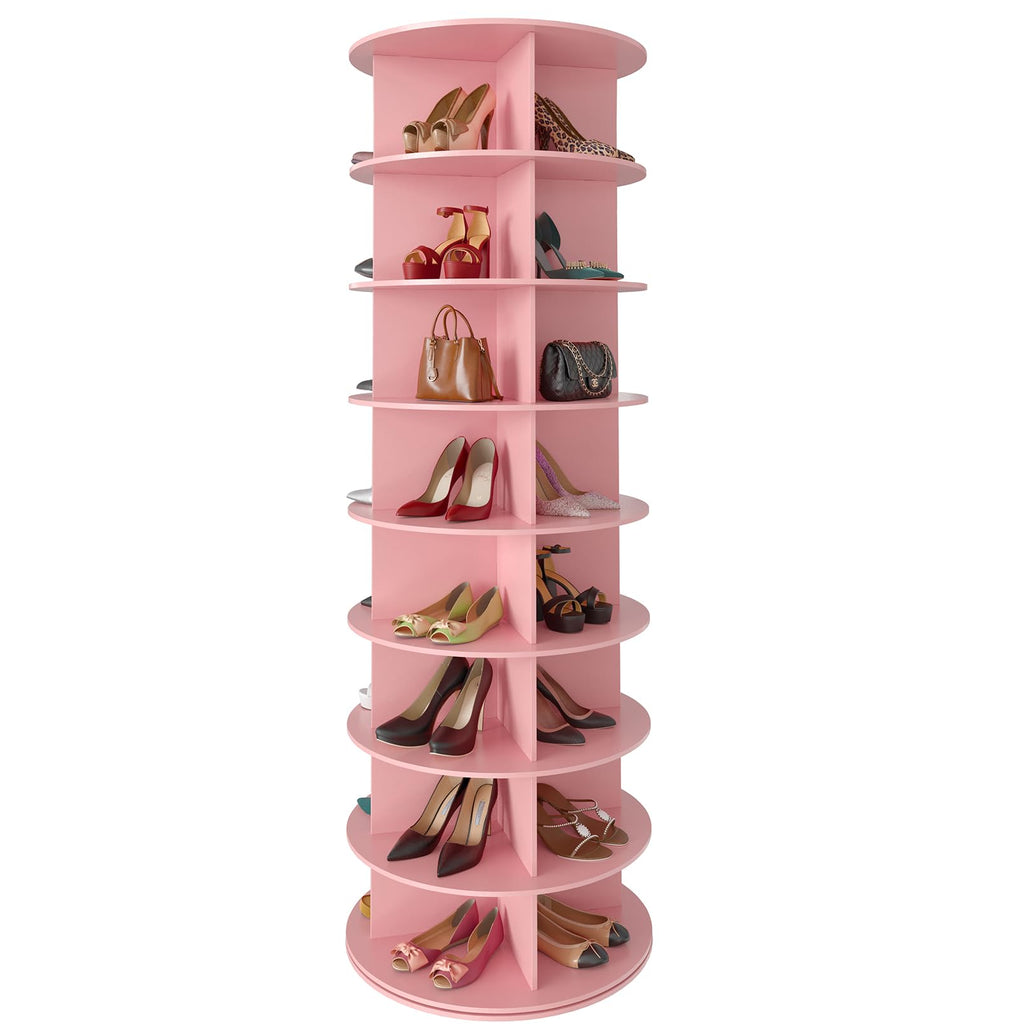 Seven Tier Rotating Shoe Rack Tower for Shoes and Handbags