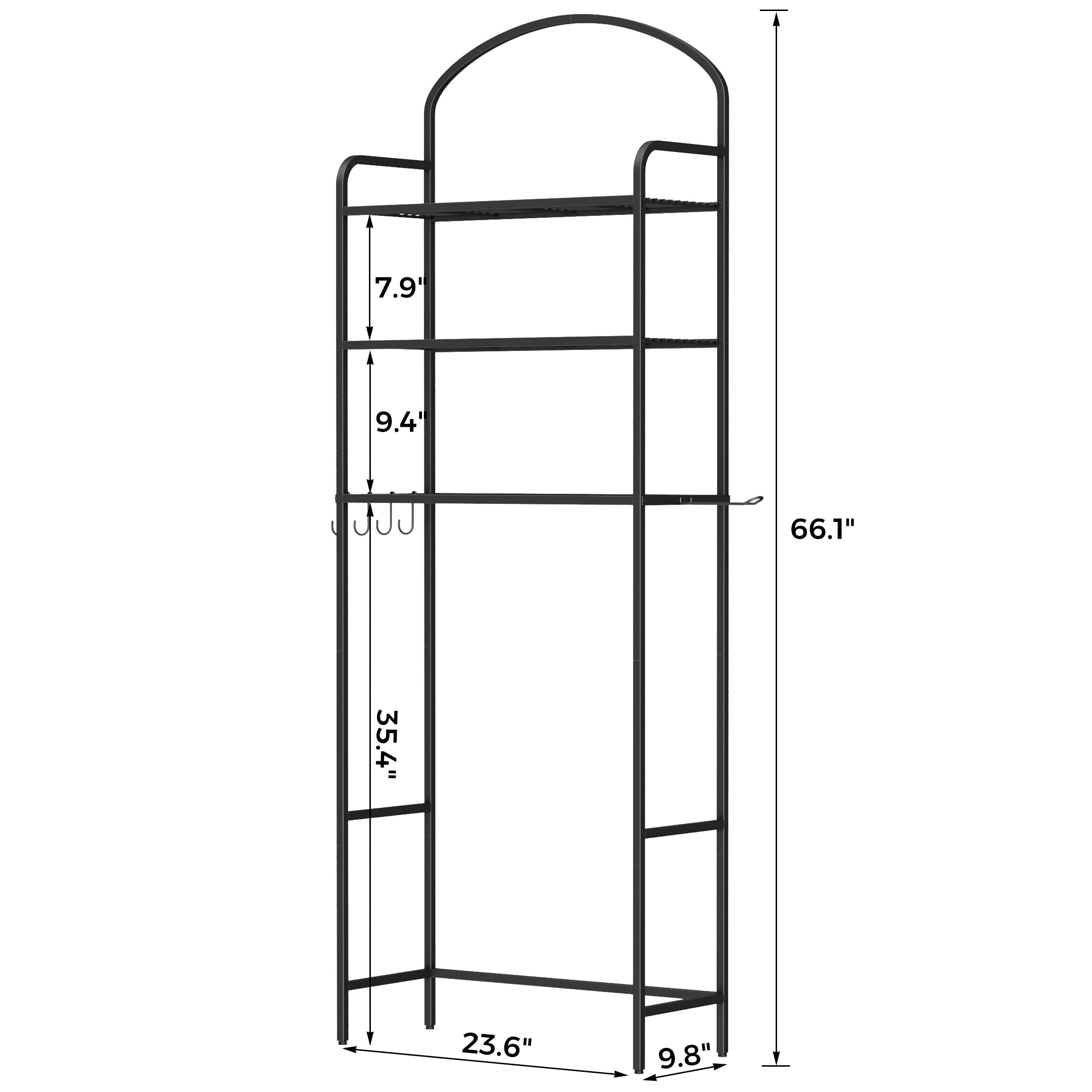 Space Saving Over The Toilet Bathroom Storage Organizer