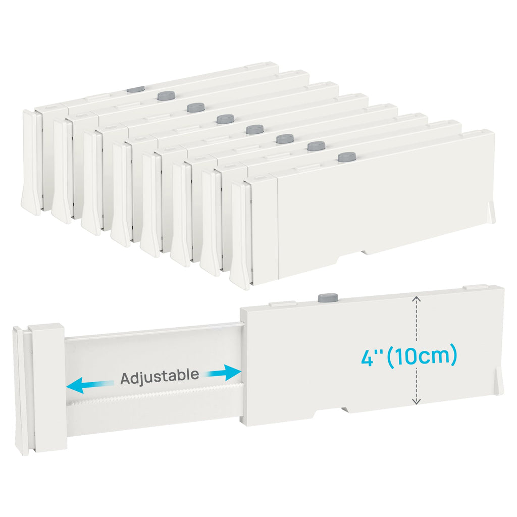 Adjustable Drawer Dividers for Clothes and Closet Organization