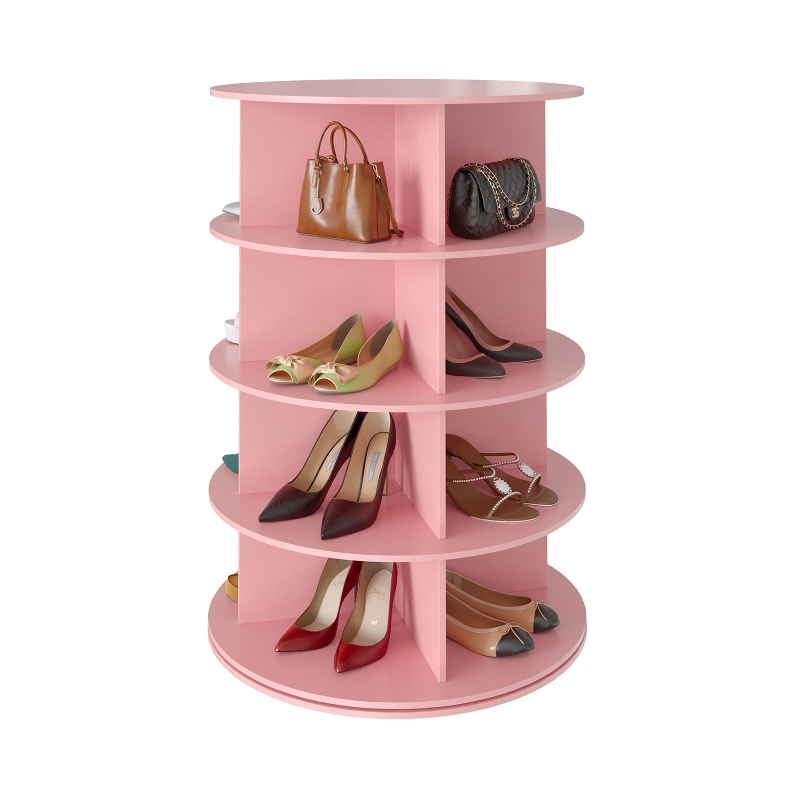 Seven Tier Rotating Shoe Rack Tower for Shoes and Handbags