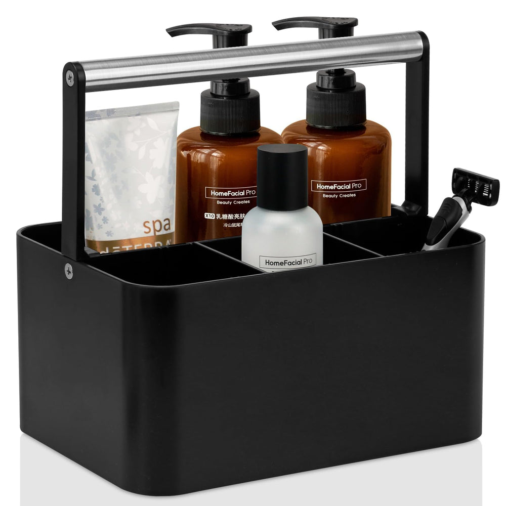 Portable Shower Caddy Basket with Handle and Divider
