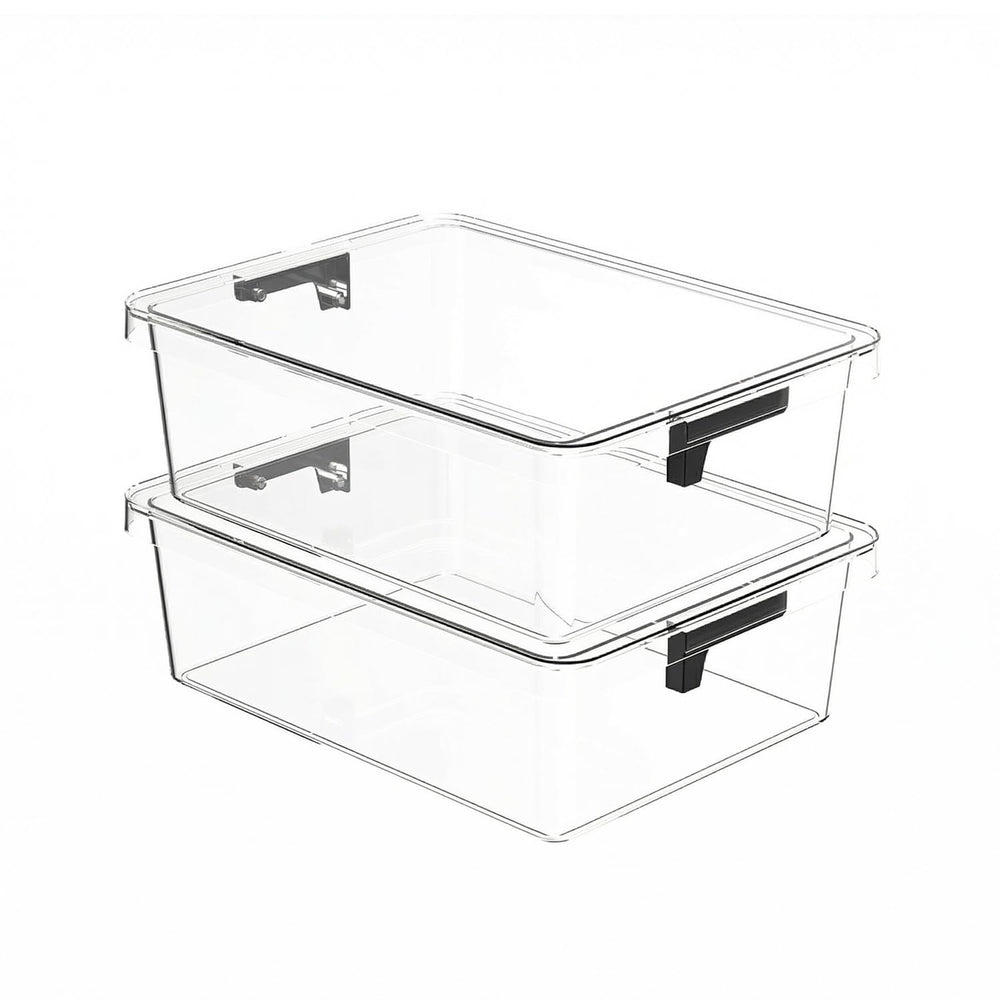 Clear Drawer Organizer with Lid for Socks Bras Underwear Ties and Belts