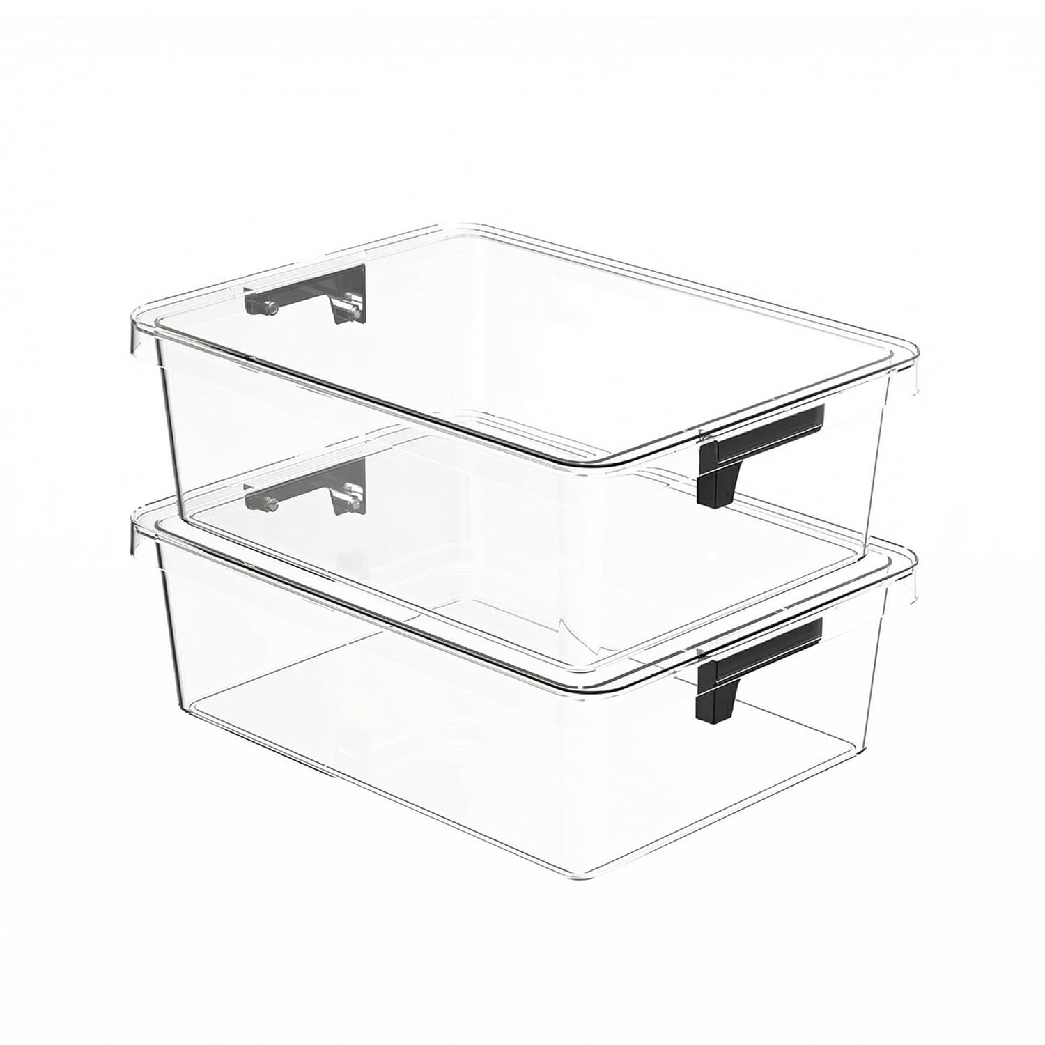 Clear Drawer Organizer with Lid for Socks Bras Underwear Ties and Belts