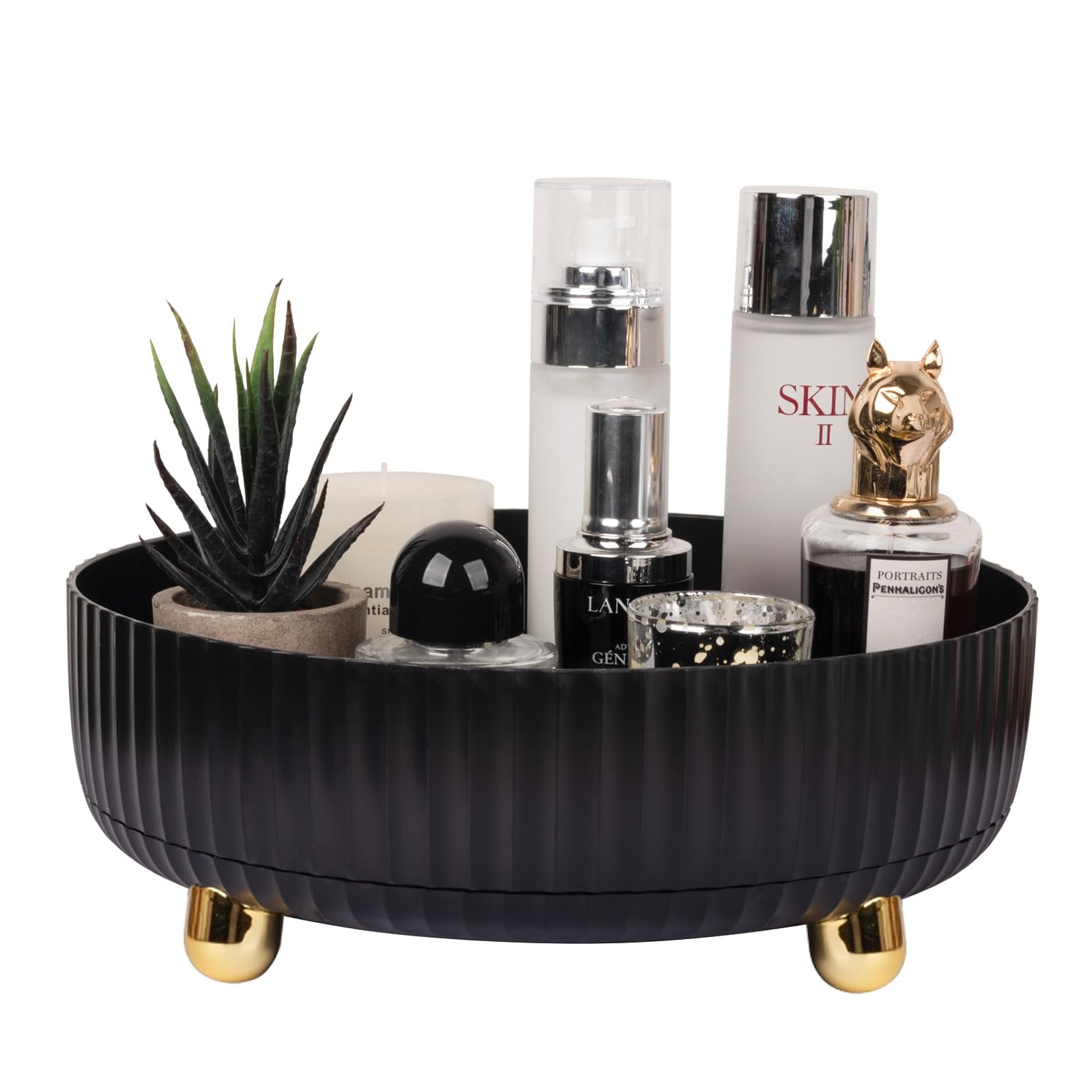 360 Degree Rotating Makeup Perfume and Skincare Organizer Tray