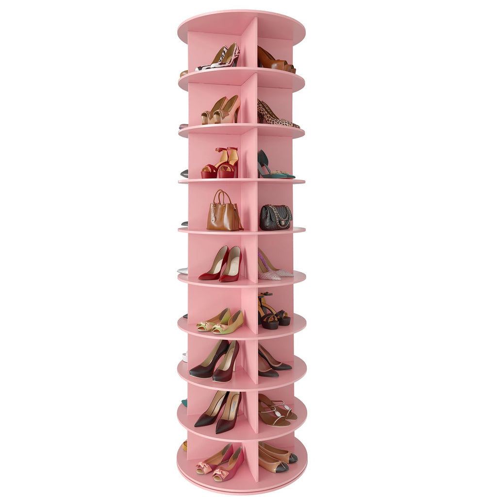 Seven Tier Rotating Shoe Rack Tower for Shoes and Handbags