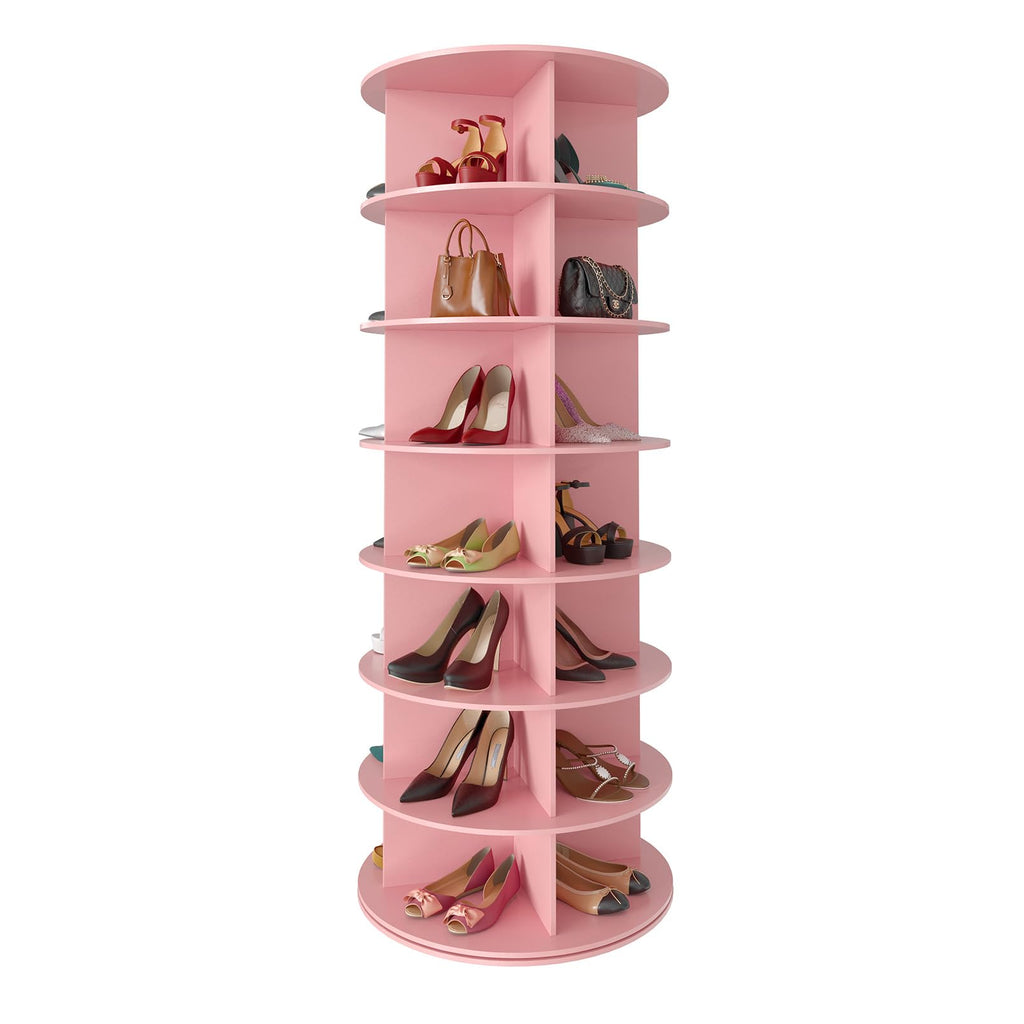 Seven Tier Rotating Shoe Rack Tower for Shoes and Handbags