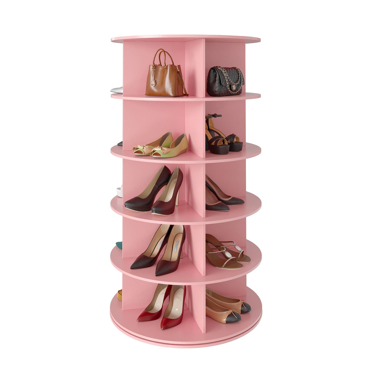 Seven Tier Rotating Shoe Rack Tower for Shoes and Handbags