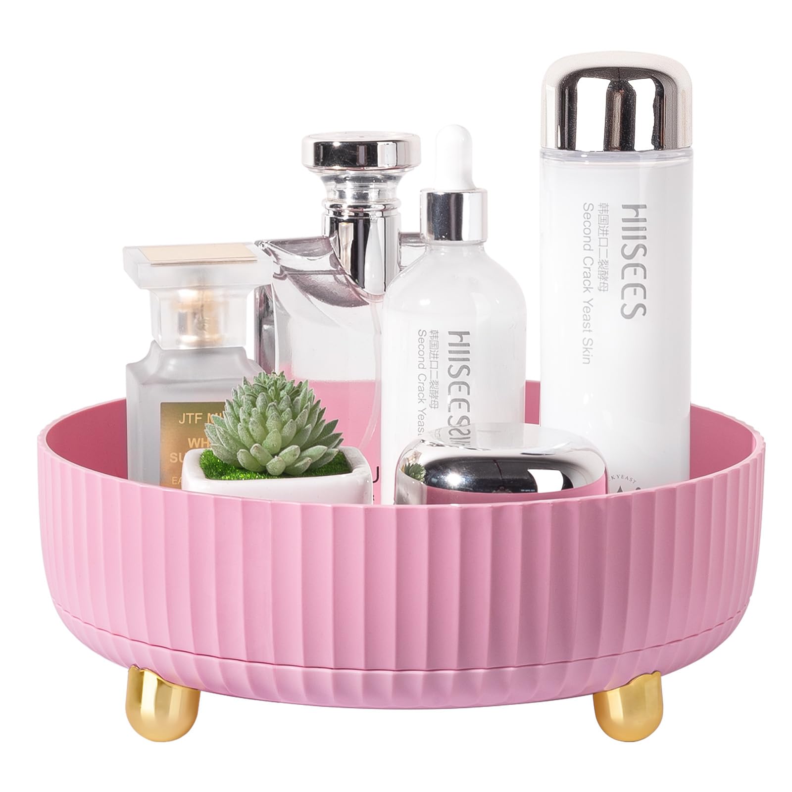 360 Degree Rotating Makeup Perfume and Skincare Organizer Tray