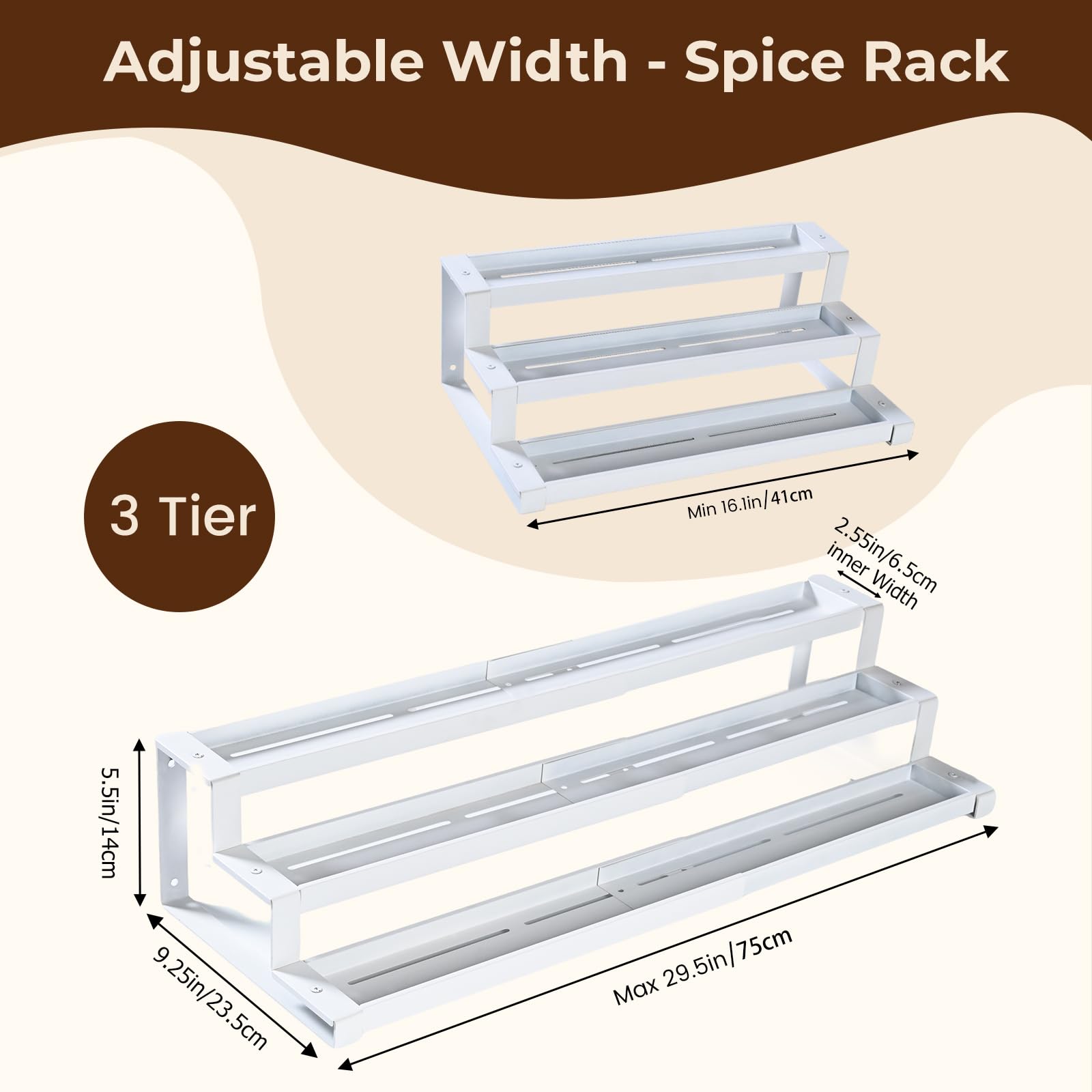 Spice Organizer for Kitchen Cabinet