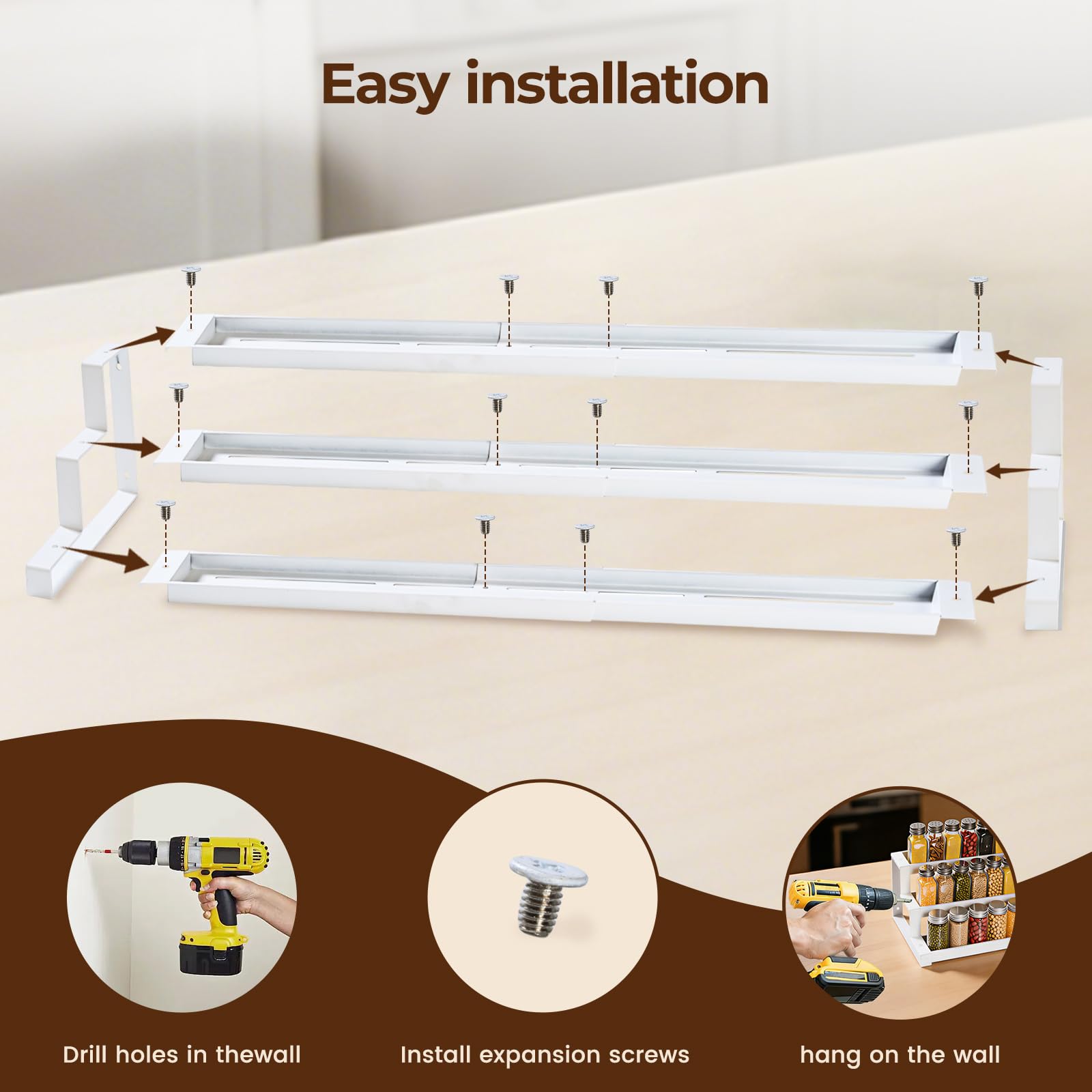 Spice Organizer for Kitchen Cabinet
