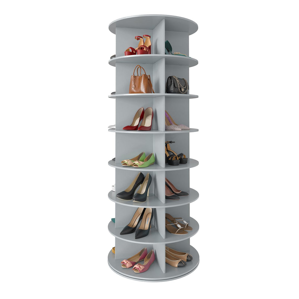 Seven Tier Rotating Shoe Rack Tower for Shoes and Handbags