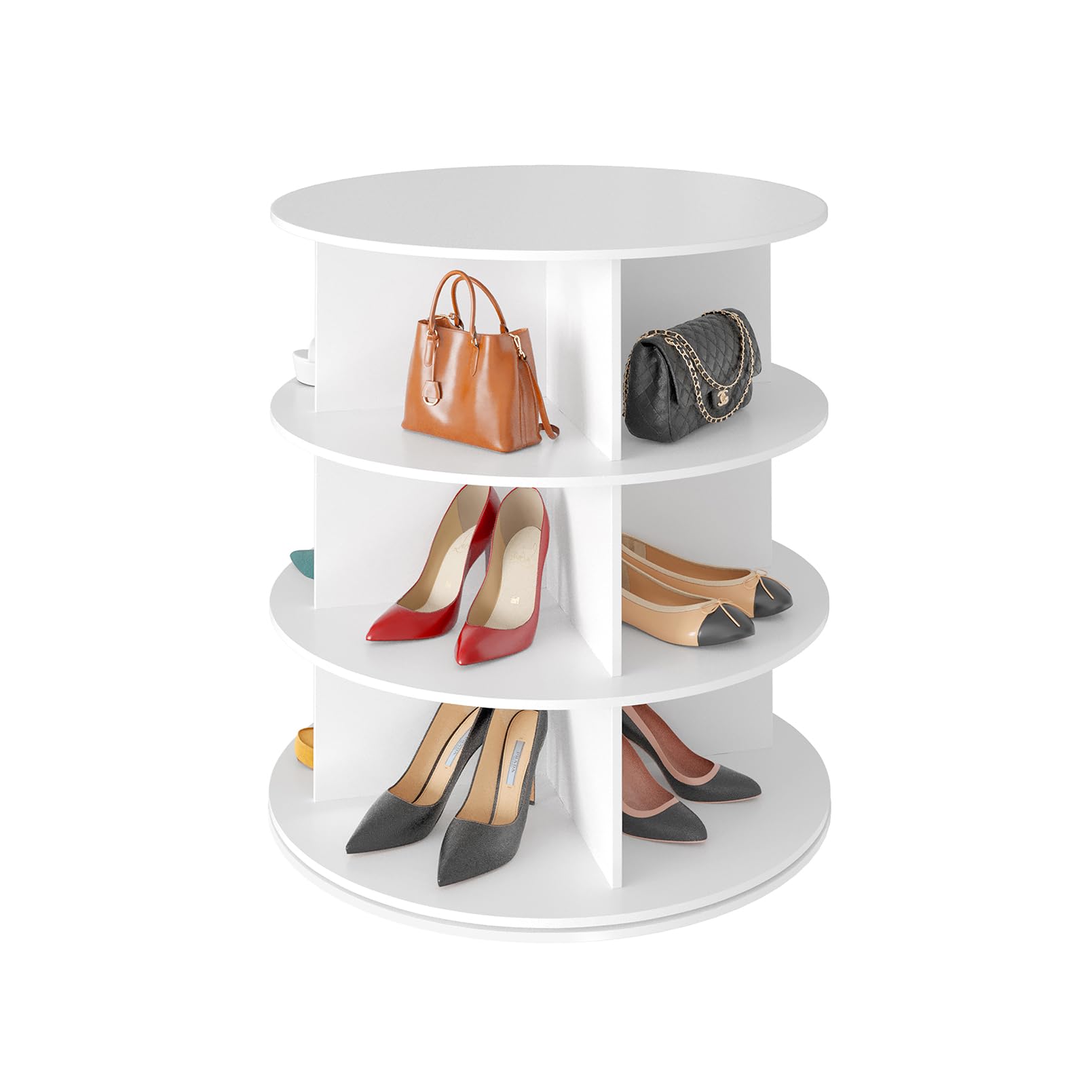 Seven Tier Rotating Shoe Rack Tower for Shoes and Handbags