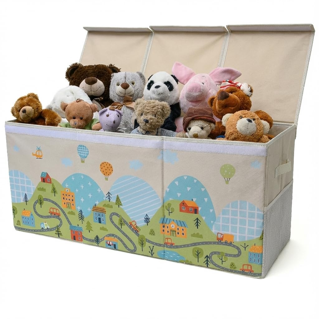 Extra Large Collapsible Toy Storage Box with Lid
