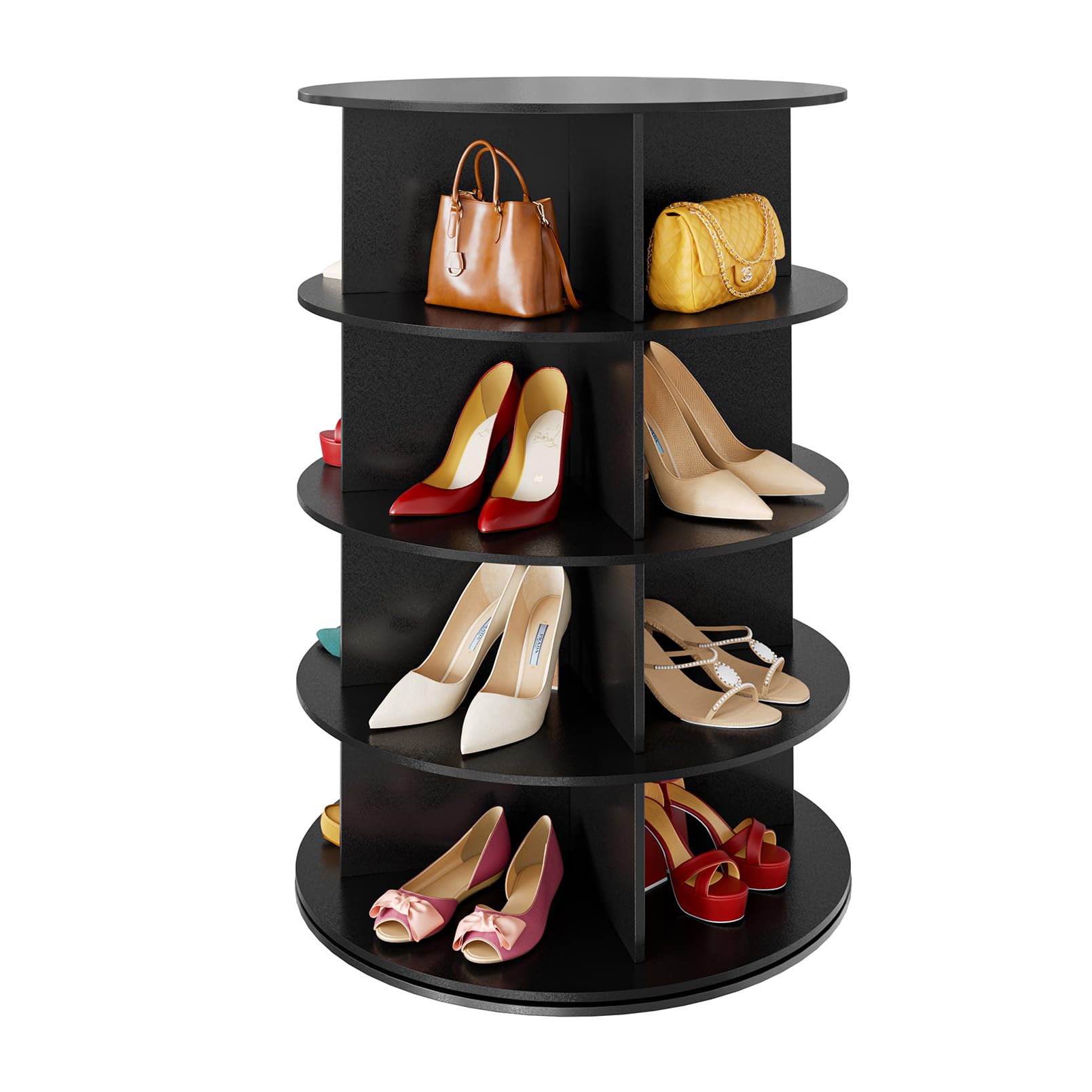 Seven Tier Rotating Shoe Rack Tower for Shoes and Handbags