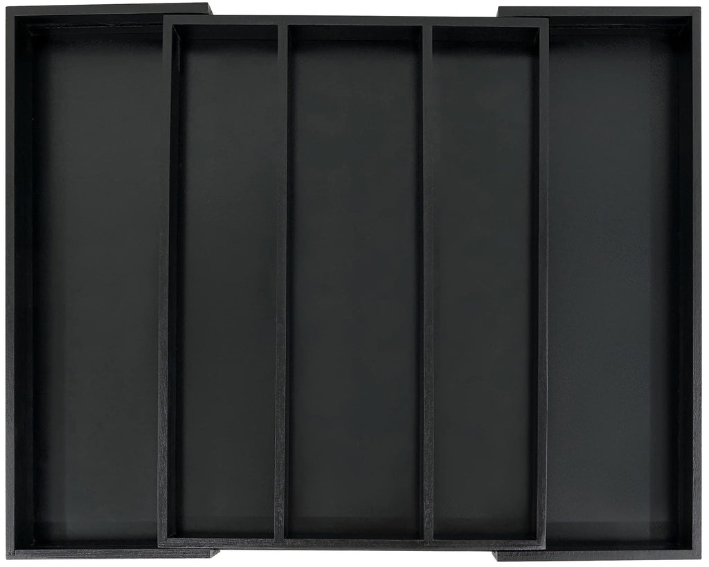 Expandable Bamboo Kitchen Drawer Organizer for Utensils and Cutlery