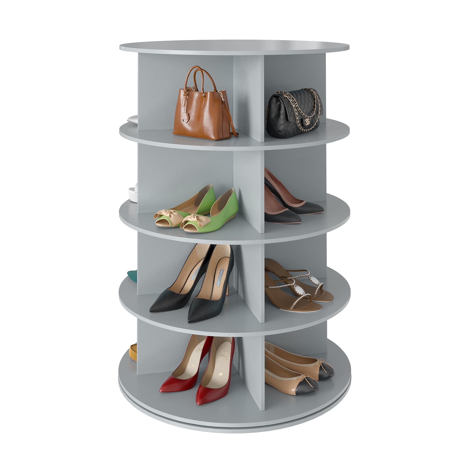 Seven Tier Rotating Shoe Rack Tower for Shoes and Handbags