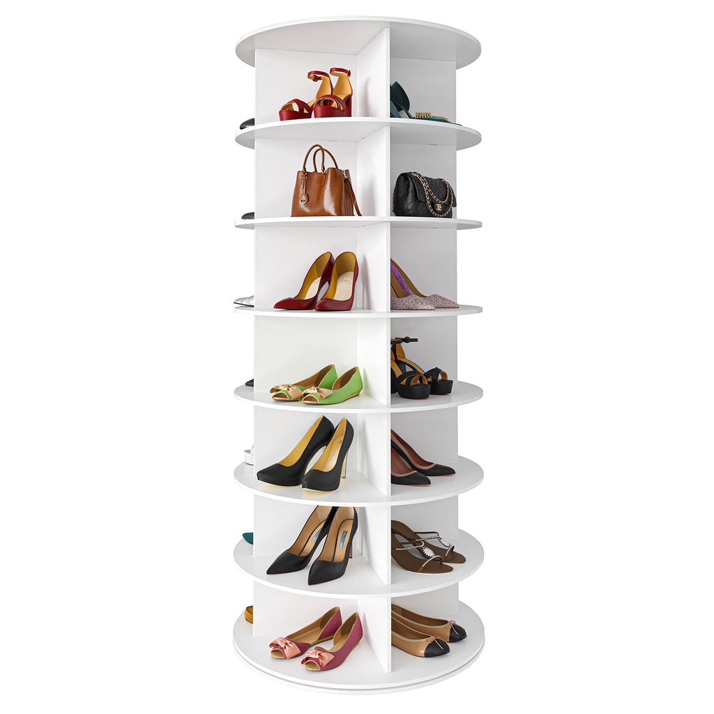 Seven Tier Rotating Shoe Rack Tower for Shoes and Handbags