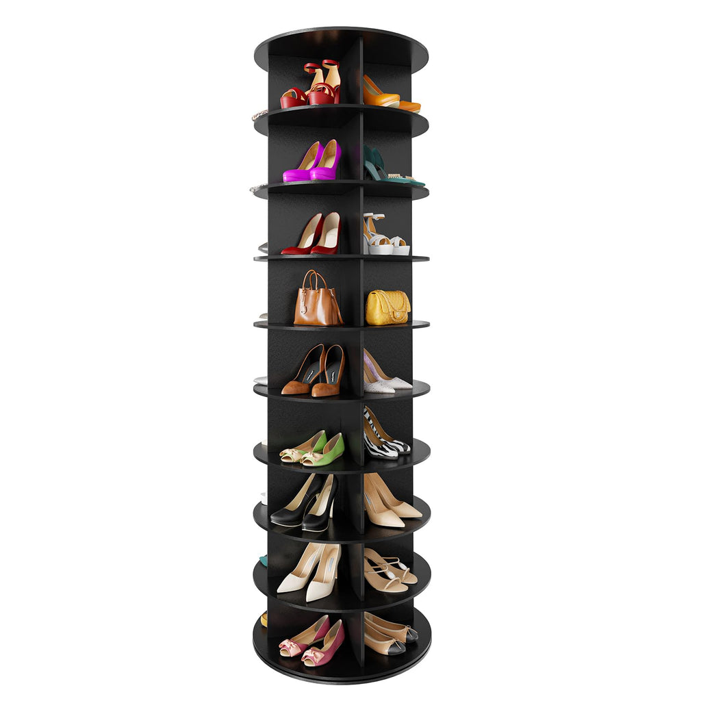 Seven Tier Rotating Shoe Rack Tower for Shoes and Handbags