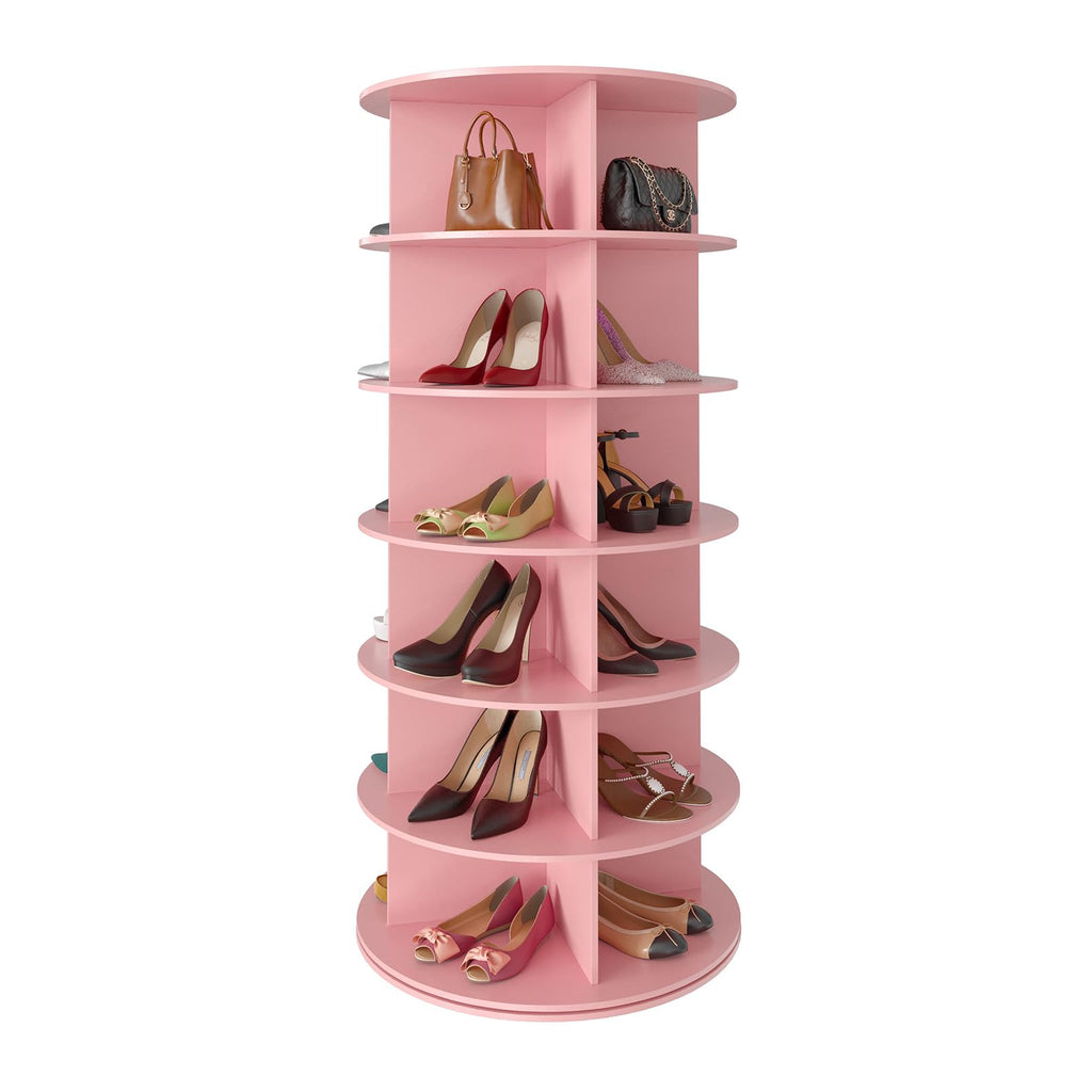 Seven Tier Rotating Shoe Rack Tower for Shoes and Handbags
