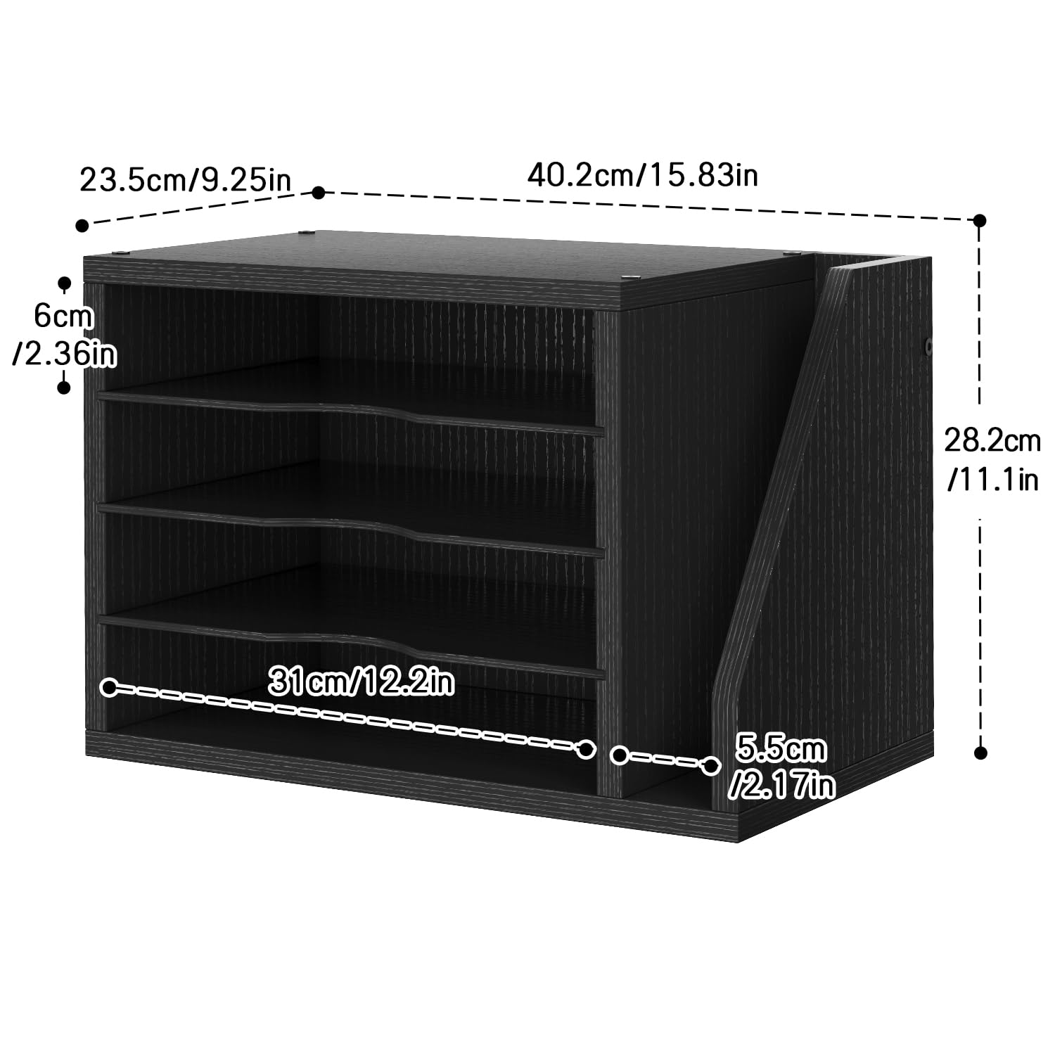 Desk File Organizer for Documents and Office Supplies