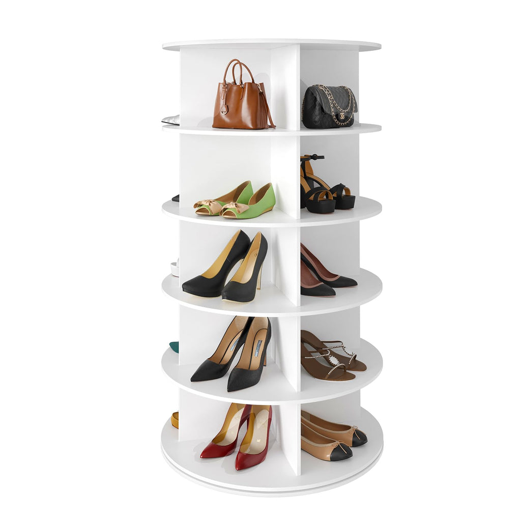 Seven Tier Rotating Shoe Rack Tower for Shoes and Handbags