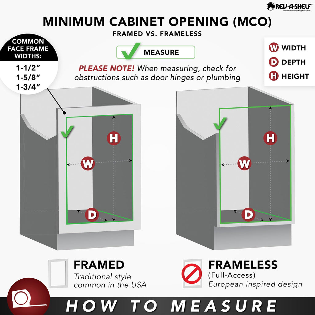 5 Inch Base Cabinet Organizer with Three Storage Bins