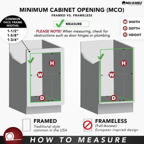 5 Inch Base Cabinet Organizer with Three Storage Bins