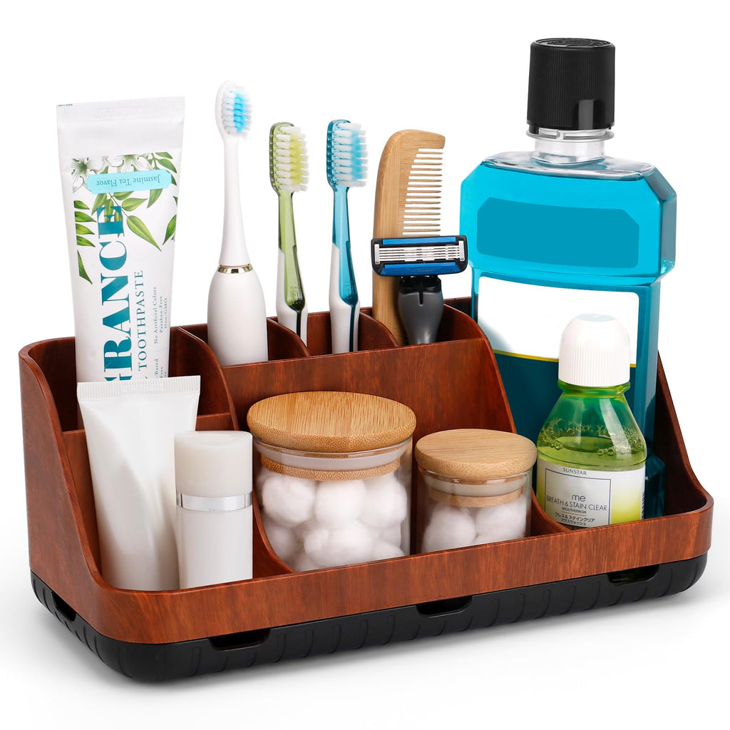 Seven Slot Kids Electric Toothbrush and Toothpaste Organizer