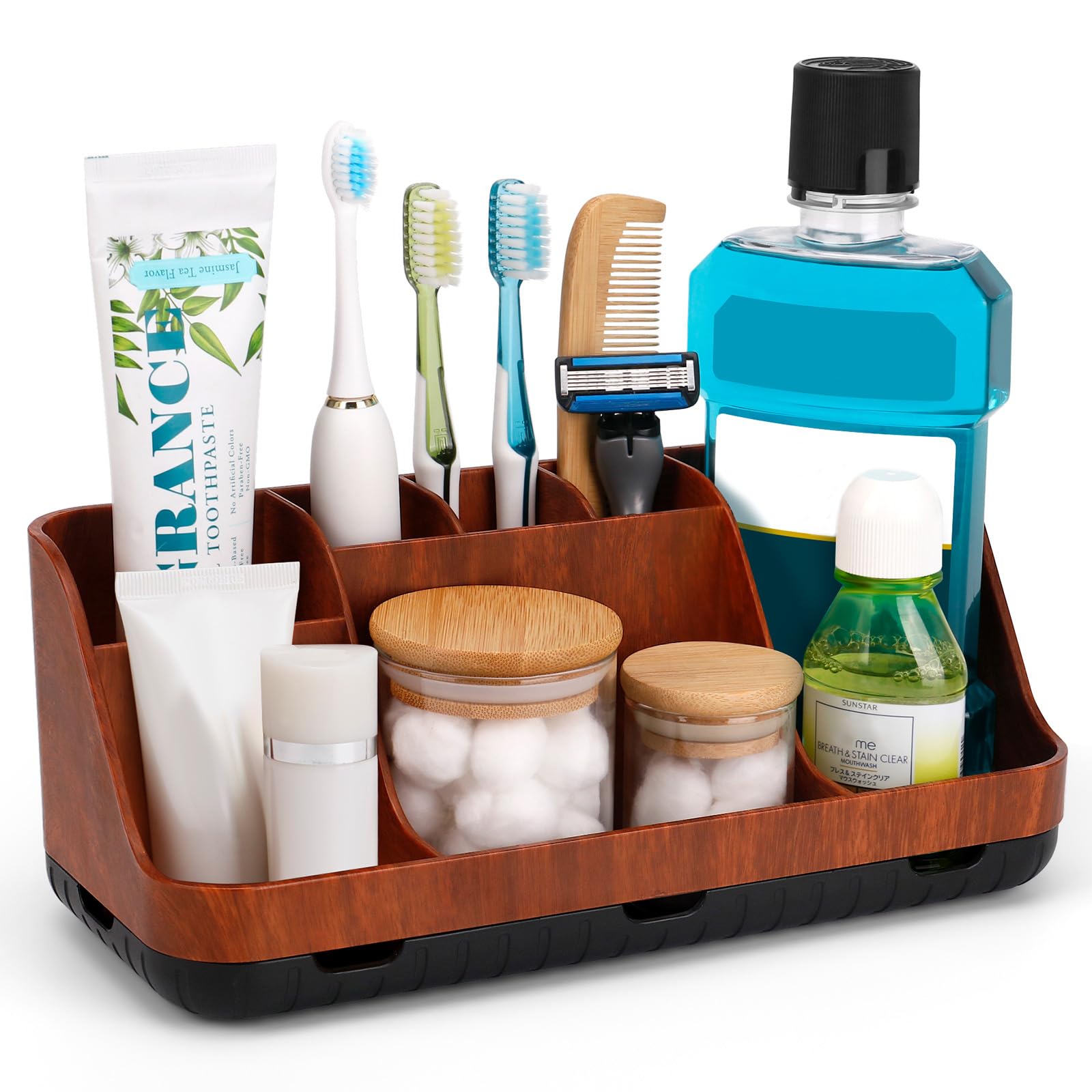 Seven Slot Kids Electric Toothbrush and Toothpaste Organizer