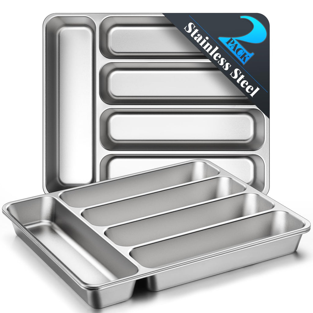 Stainless Steel Silverware and Cutlery Organizer