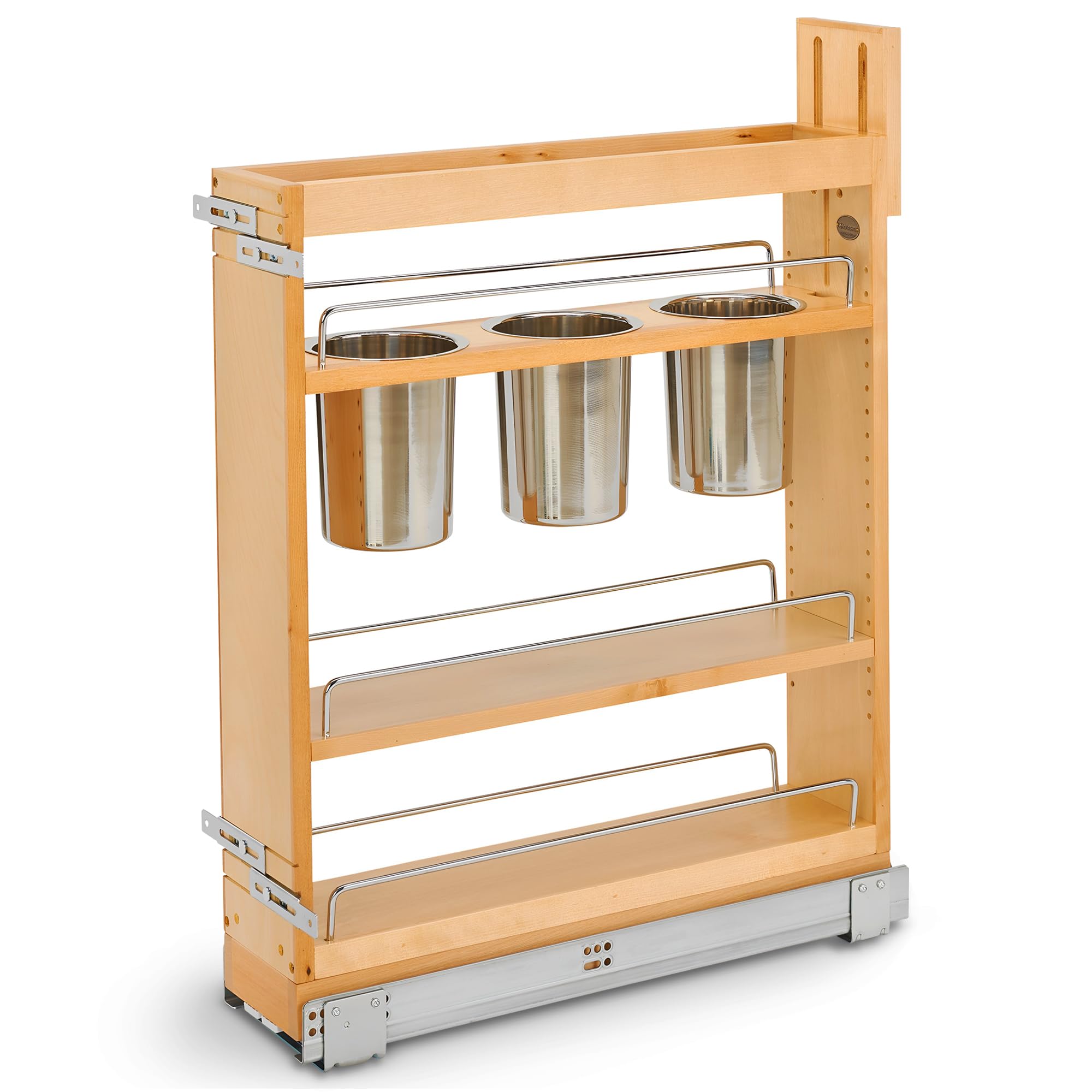 5 Inch Base Cabinet Organizer with Three Storage Bins