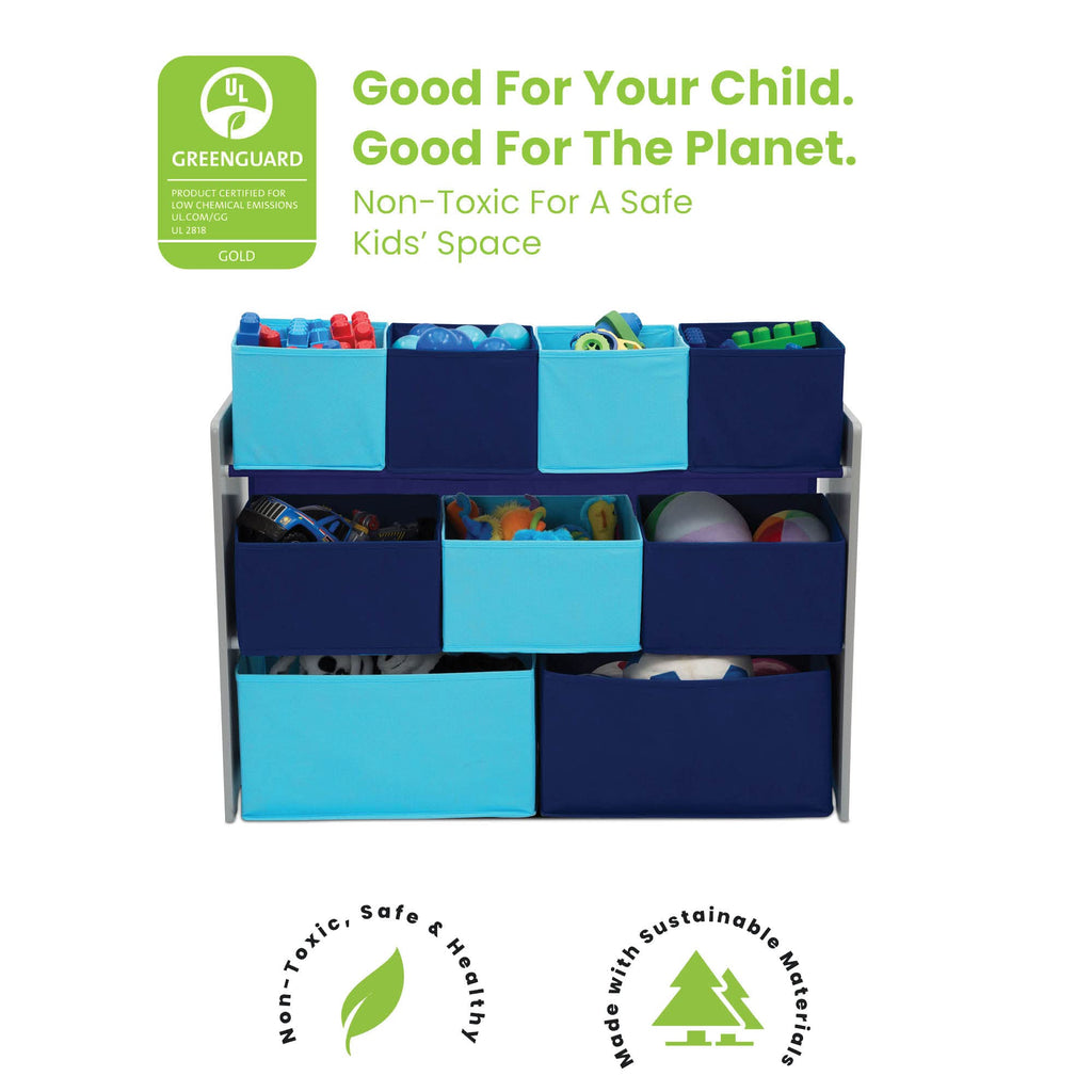 Multi Bin Toy Organizer with Removable Storage Bins