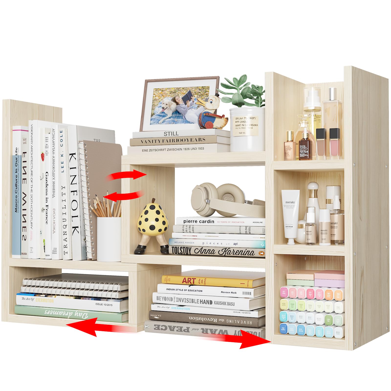 Desktop Corner Bookshelf and Office Desk Organizer Shelf