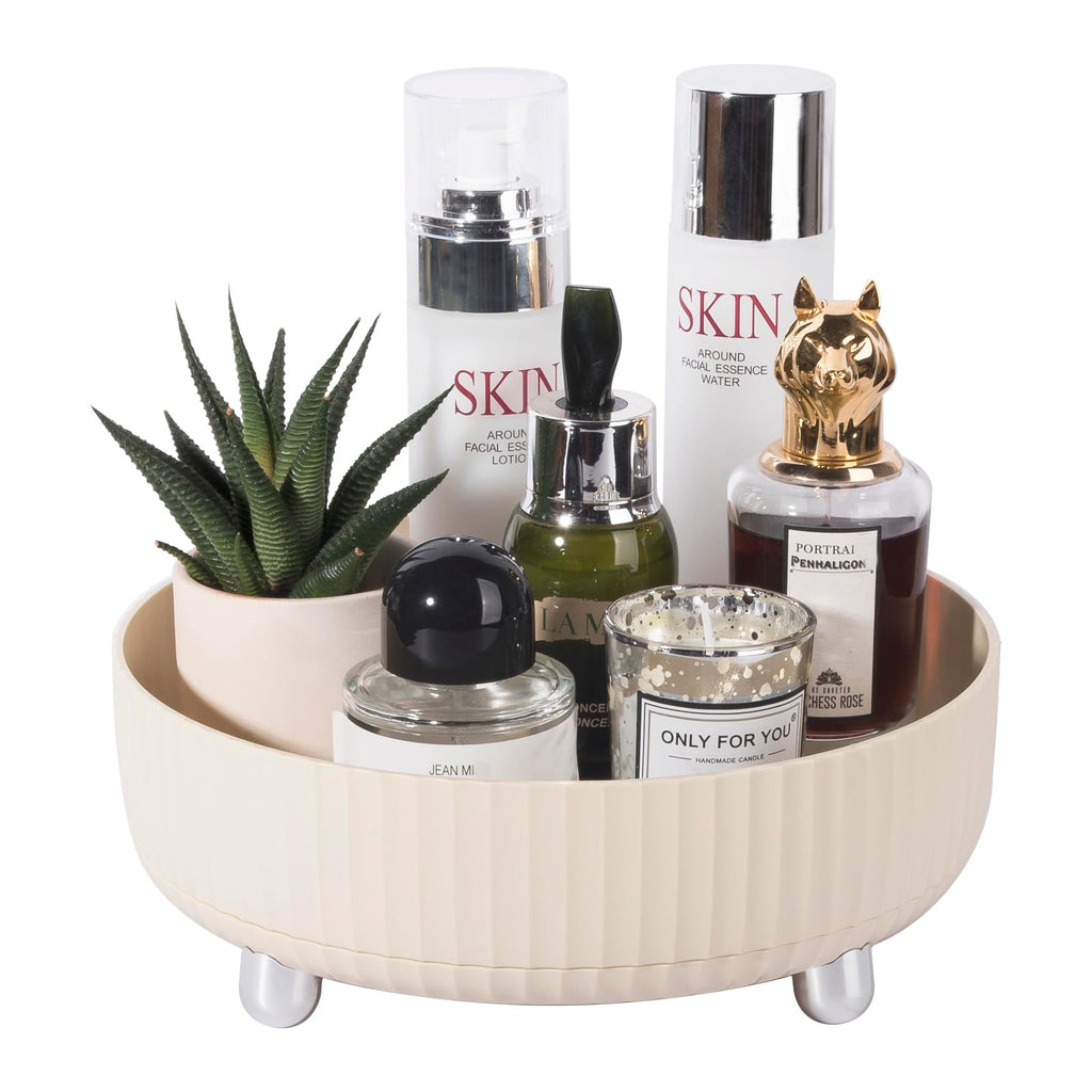360 Degree Rotating Makeup Perfume and Skincare Organizer Tray