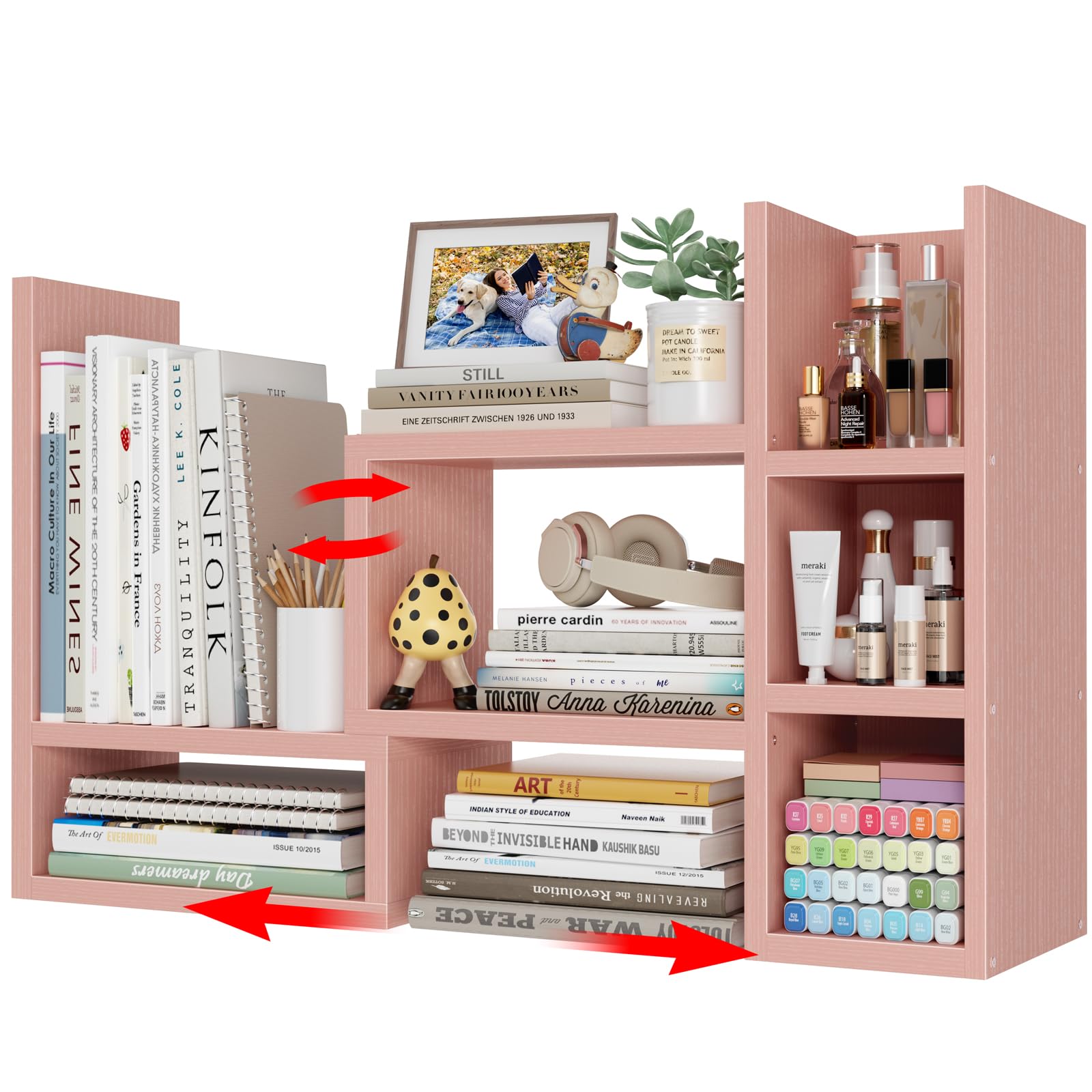 Desktop Corner Bookshelf and Office Desk Organizer Shelf