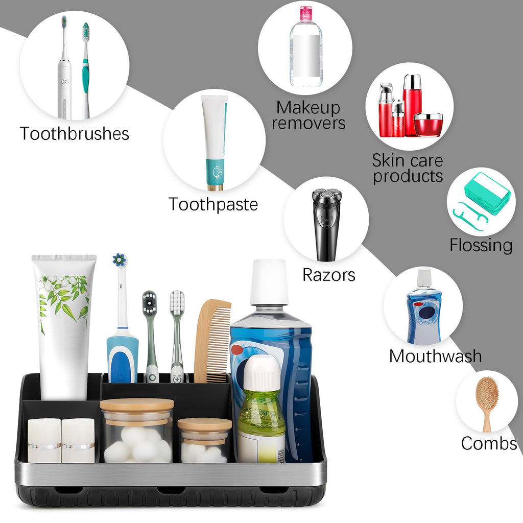 Seven Slot Kids Electric Toothbrush and Toothpaste Organizer