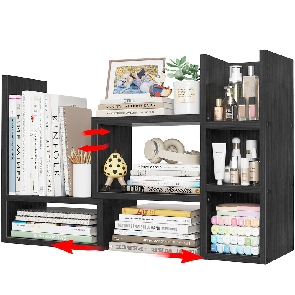 Desktop Corner Bookshelf and Office Desk Organizer Shelf