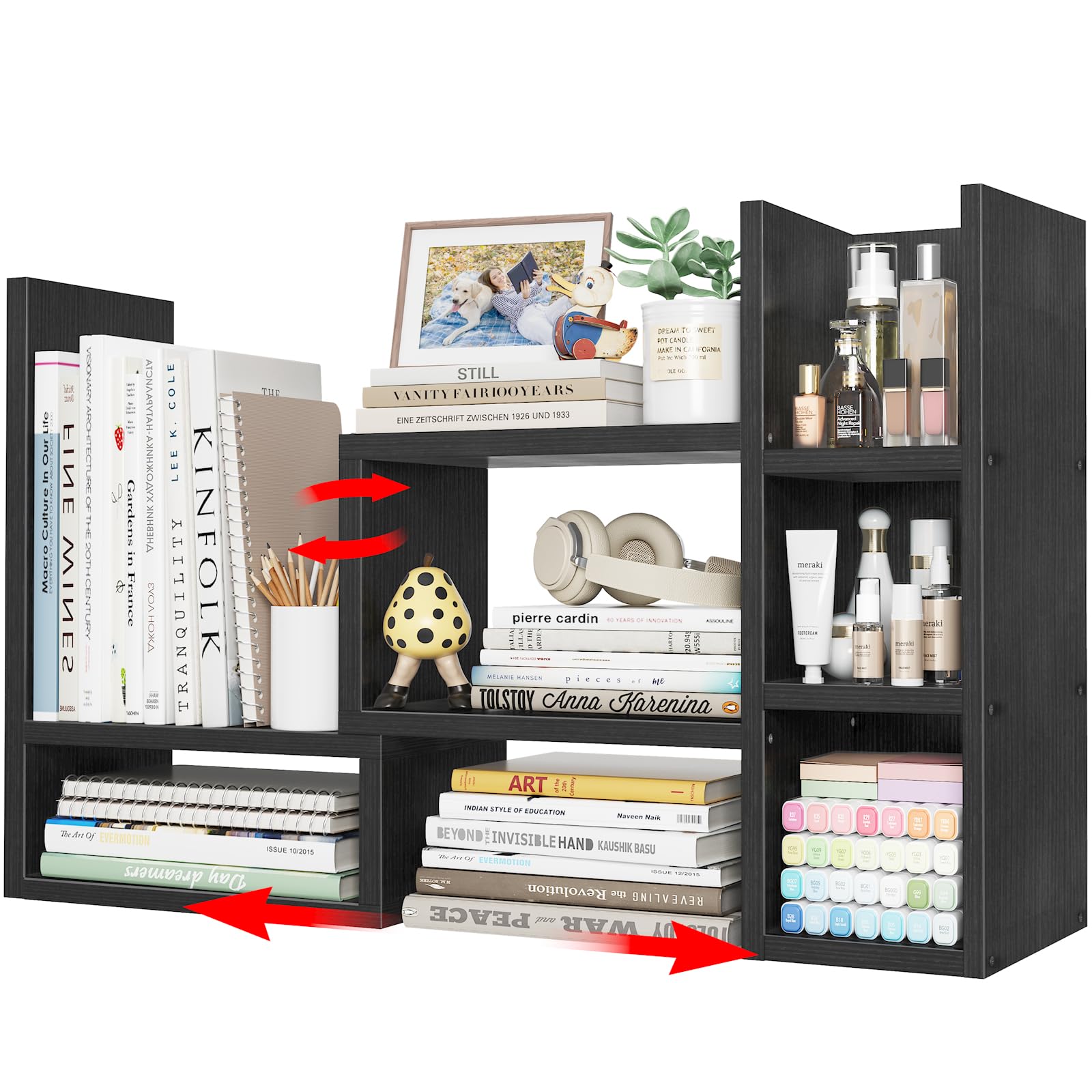 Desktop Corner Bookshelf and Office Desk Organizer Shelf