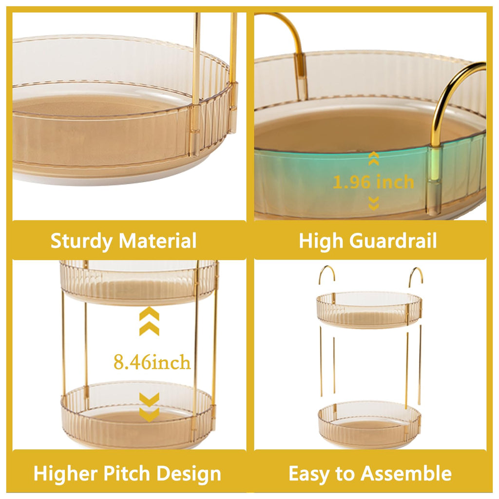 Large Capacity 360 Degree Rotating Makeup and Skincare Organizer